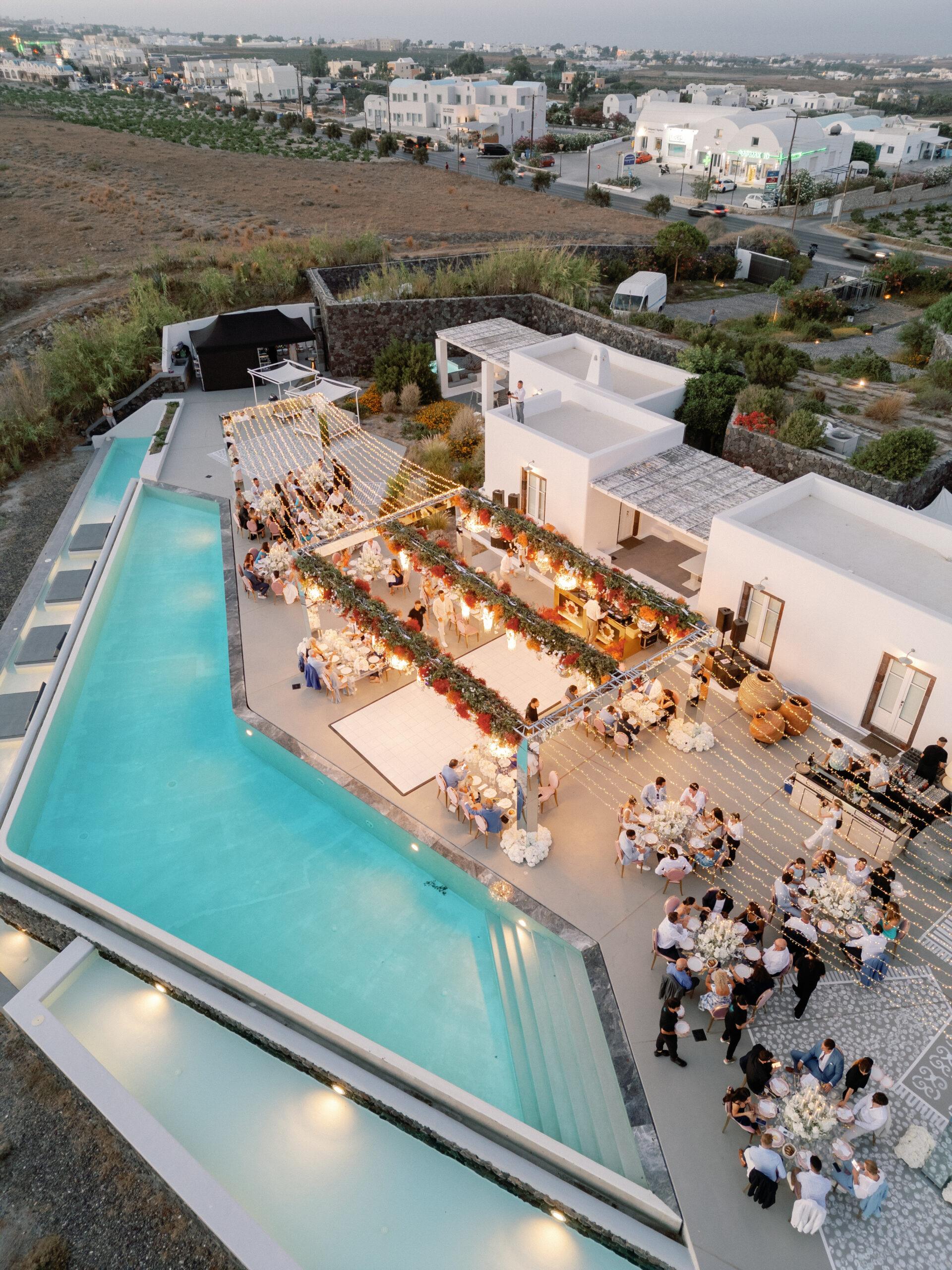 Top view of the villa